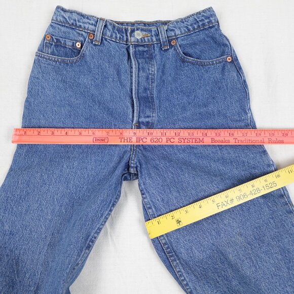 Vintage Levi's 501 Mom Jeans Women's 26x32 High Waist Tapered Leg 90s - Picture 12 of 14